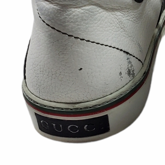 Gucci Men Leather Lace Up Sneaker - Picture 8 of 13